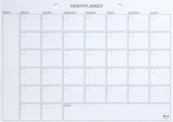 Picture of Planlægningsblok, A4 Månedsplan, engelsk, med 52 ark