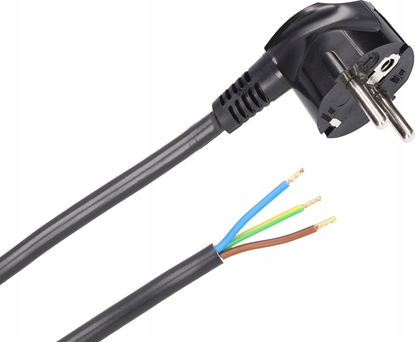 Attēls no Plastrol Przewód przyczeniowy Plast-Rol W-97174 5m 3x1mm wtyczka nierozbieralna 16A UNI-SCHUCKO czarny