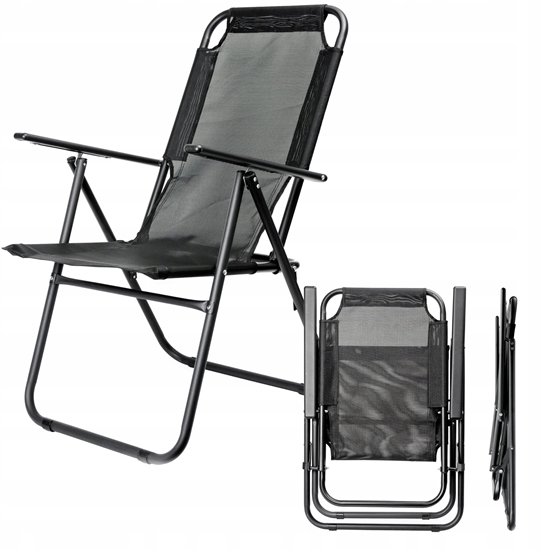Picture of PLATINET CAMPING CHAIR 62X45X102 CM BLACK 46140