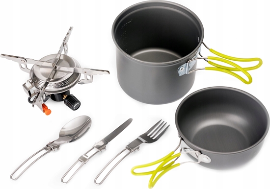 Изображение PLATINET CAMPING GAS STOVE + ACCESSORIES PALNIK NA KARTUSZ GAZOWY Z AKCESORIAMI [46133]