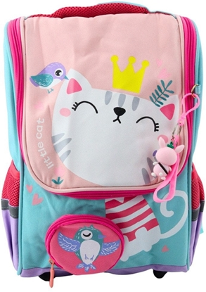 Picture of Plecak Szkolny Biay Kot Saszetka Z Ptaszkiem Zawieszka 21L LEAN