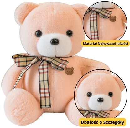 Изображение Pluszowa Maskotka Przytulanka Mi Z Kokardk Kremowy 23cm