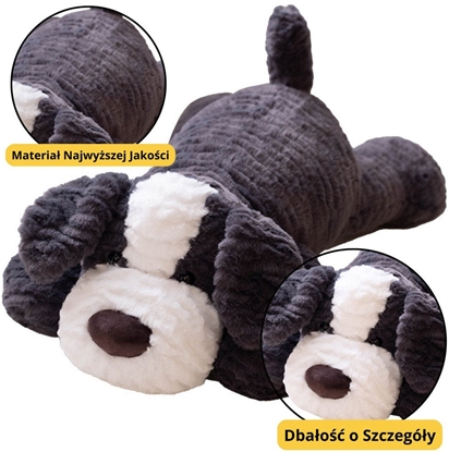 Picture of Pluszowa Maskotka Przytulanka Piesek Ciemnoszary 30cm