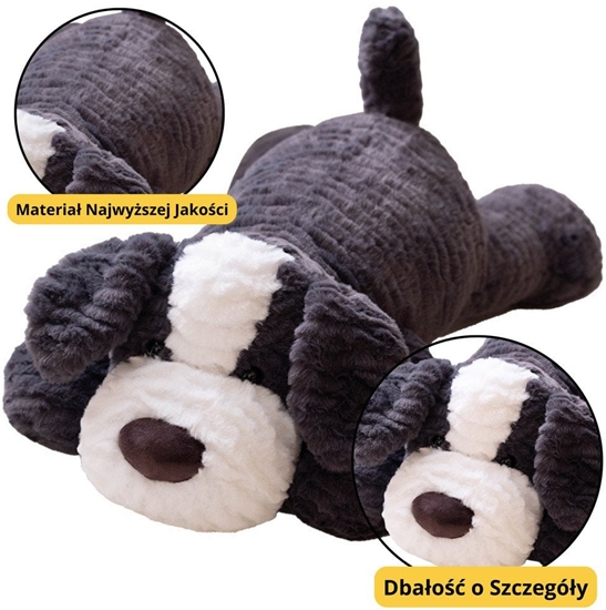 Picture of Pluszowa Maskotka Przytulanka Piesek Ciemnoszary 30cm