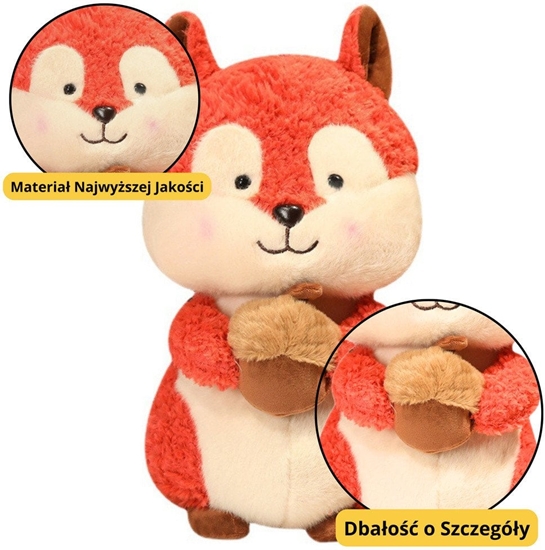 Picture of Pluszowa Maskotka Przytulanka Wiewiórka z Orzeszkiem 25cm