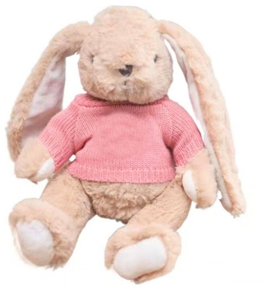Attēls no Pluszowa Maskotka Przytulanka Zajc Sweterek Róowy 22cm