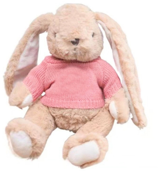 Picture of Pluszowa Maskotka Przytulanka Zajc Sweterek Róowy 22cm