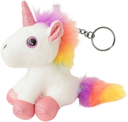 Picture of Pluszowy Jednoroec Brelok Metalowe Kóko Biay 12cm