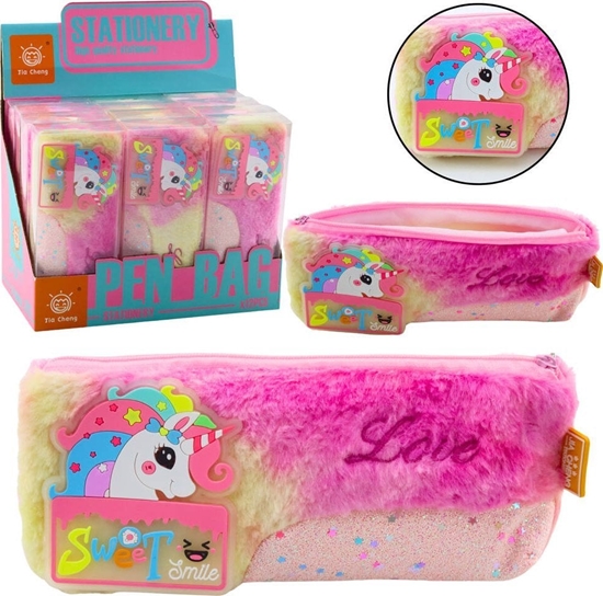 Picture of Pluszowy Piórnik Z Jednorocem Byszczce Elementy Jednoroec Róowy