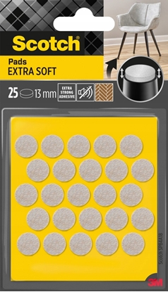 Picture of Podkadki przylepne SCOTCH, samoprzylepne, okrge, 13mm, 25 szt., beowe