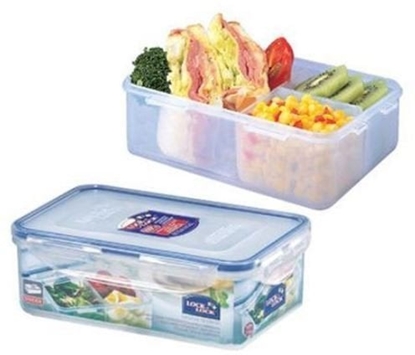 Attēls no POJEMNIK DO YWNOCI CLASSIC HPL-817C 20,5X13,4 CM 1,00 L. (PROSTOKTNY, PLASTIKOWY, ZAMYKANY HERM., DZIELONY NA TRZY RUCHOME SEKCJE)