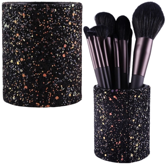 Picture of Pojemnik Kubek Na Pdzle I Akcesoria Brokatowy Czarny