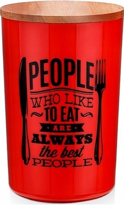 Picture of Pojemnik okrgy EVA kolor z drewnian pokrywk 1,5 l