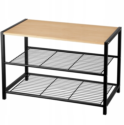 Picture of PÓKA REGA STOJAK NA BUTY 3-POZIOMOWA 60X30X39CM BRUNBESTE BB-3535