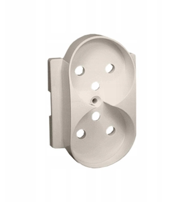 Picture of Pokrywa gniazda podwójnego Kontakt-Simon 82 82068PDZ-31 z uziemieniem z przesonami do ramek Detail kremowa