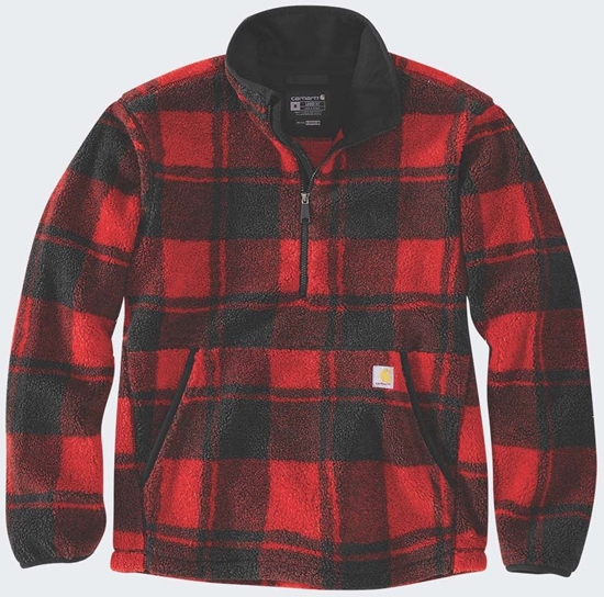 Picture of Polar Carhartt Fleece Pullover CrabApple Plaid