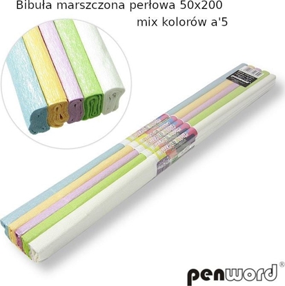 Изображение Polsirhurt Bibua marszczona perowa mix 5 kolorów 50x200cm 5szt