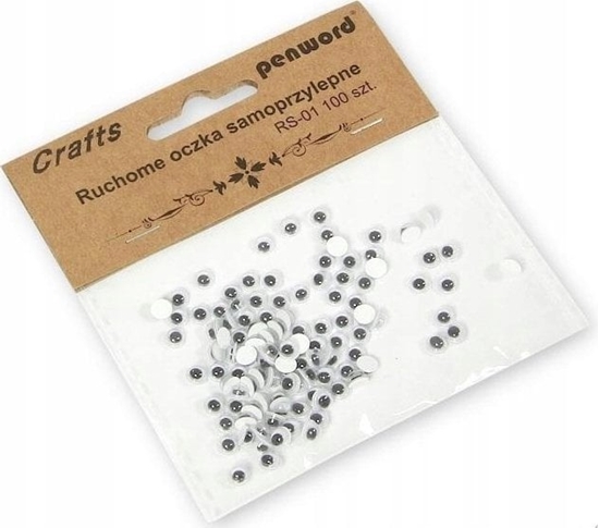 Изображение Polsirhurt Dekoracje Ruchome oczka RS-01 5mm samoprzylepne 100 sztuk