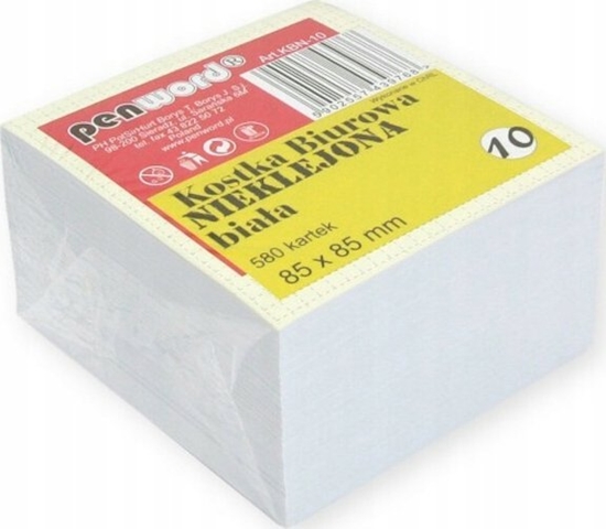 Изображение Polsirhurt Kostka biurowa nieklejona 580 kartek 85x85x50mm biaa KBN-10
