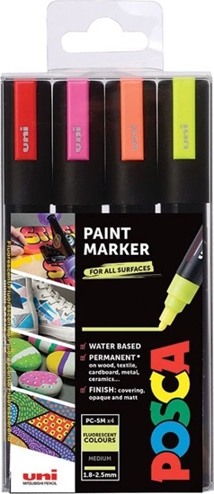 Picture of Posca POSCA Marker UNI  PC-5M 4er Set Neon