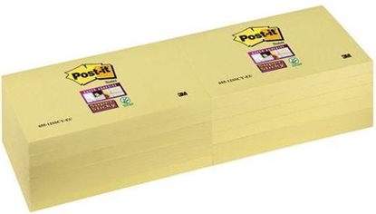 Изображение Post-it SUPER STICKY Bloczek samoprzylepny 655-12SSCY-EU, óty, 76x127mm, 90 kartek (3M0682)
