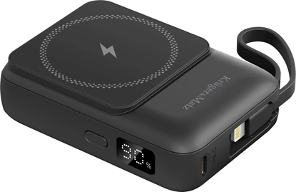 Picture of POWER BANK indukcyjny Kruger&Matz 10000 mAh Mag Safe z kablem czarny