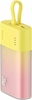 Изображение Baseus Baseus Popsicle 5200mAh 20W Powerbank with Built-in Lightning Cable (+ White Baseus Simple USB-C - USB-C 60W/20V/3A/30cm Cable) - Yellow-Pink