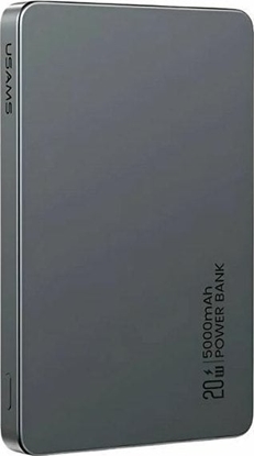 Picture of Powerbank z adowaniem bezprzewodowym USAMS US-CD231 5000mAh 20W PD Fast Charge szary/tarnish