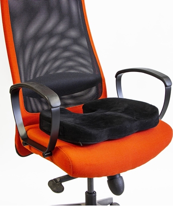 Picture of Powerton Ortopedyczna poduszka, plastikowa kocówka odporna na nacisk, ergonomiczna, czarny, pianka z efektem pamici, Powerton