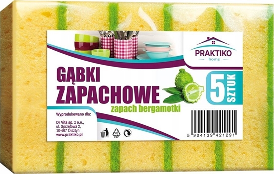 Picture of Praktiko Gbki do zmywania o zapachu bergamotki 5 szt