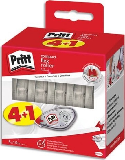 Изображение Pritt Pritt Korrektur Roller Compact Flex Roller 4.2 EcoPack 4+1 retail