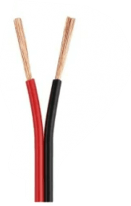 Изображение Profesionāls akustiskas (speaker) vads kabelis, bezskābekļa varš, Sarkans+Melns, LSZH, 2x0.50 mm2