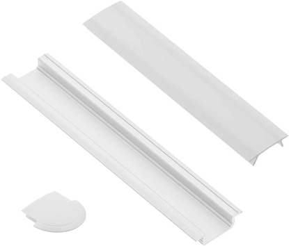 Picture of Profile for LED strips EUROLIGHT AL-R2-W, aluminum, millable, white, anodized, 2m