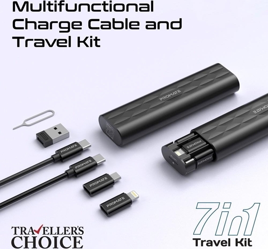 Picture of Kabel USB Promate USB-C - microUSB 0.3 m Czarny (6959144066486)