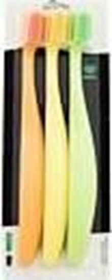 Изображение Promis Promis Toothbrush Soft Szczoteczka do zbów 3szt Orange, Yellow, Green
