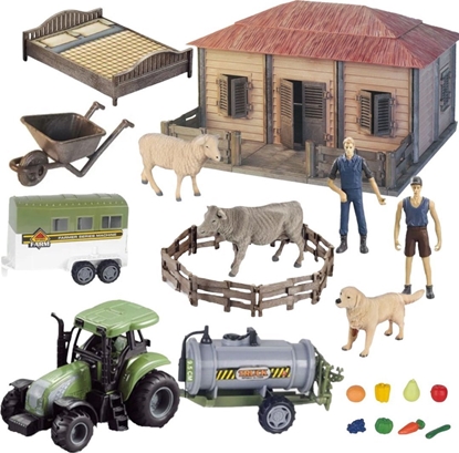 Picture of ProNice DUY ZESTAW FARMA DOMEK ROLNIKA NARZDZIE TRAKTOR ZWIERZTA ROLNIK + AKCES