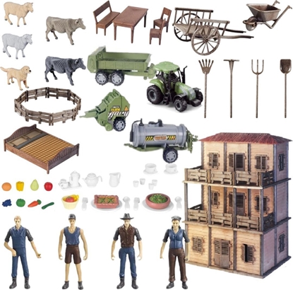 Изображение ProNice DUY ZESTAW FARMA Z GOSPOSI I ROLNIKAMI ZWIERZTAMI ZAGROD NARZDZIAMI
