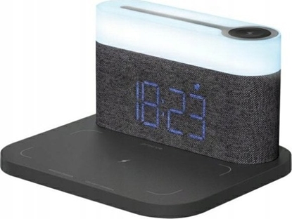 Picture of Proove 3-in-1 Bedside lamp + Alarm clock Day & Night LED 1200mAh 3W inductive charging 15W dark gray