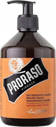 Изображение Proraso Wood & Spice Beard Wash Barzdos ampnas, 500 ml