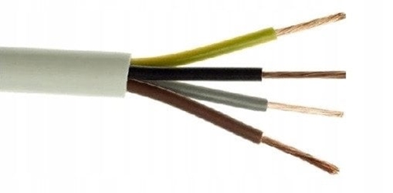 Изображение Przewód OWY 4x0,75mm2 300/500V H05VV-F biay krek 100m