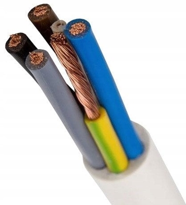 Изображение Przewód warsztatowy OWY 5x1mm2 300/500V biay krek 100m