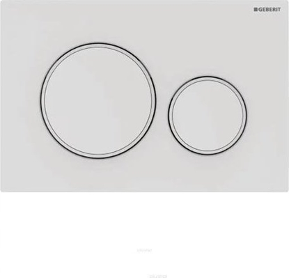Изображение Przycisk spukujcy Geberit Przycisk uruchamiajcy Geberit Sigma20, przedni, biay mat-biay-biay mat, easy-to-clean [1/10]