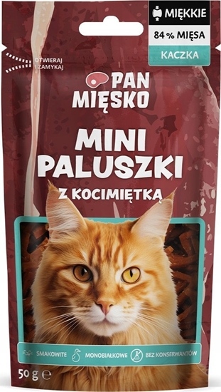 Picture of Przysmak dla kota Mini paluszki Kaczka z kocimitk (dorosy) 50g