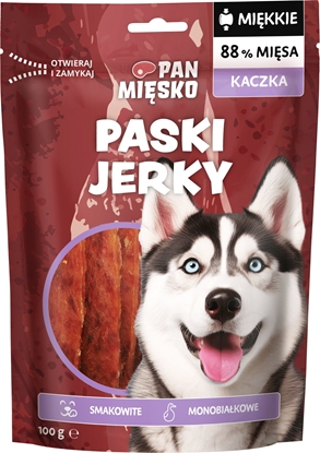 Picture of Przysmak dla psa Paski Jerky Kaczka (dorosy) 100g
