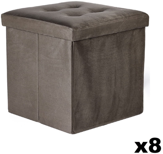 Picture of Pufa skadana L z guzikami - 38x38x38cm aksamit brz x 8