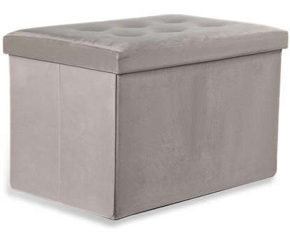 Picture of Leobert Pufa skadana XL z guzikami - 60x38x38cm aksamit be