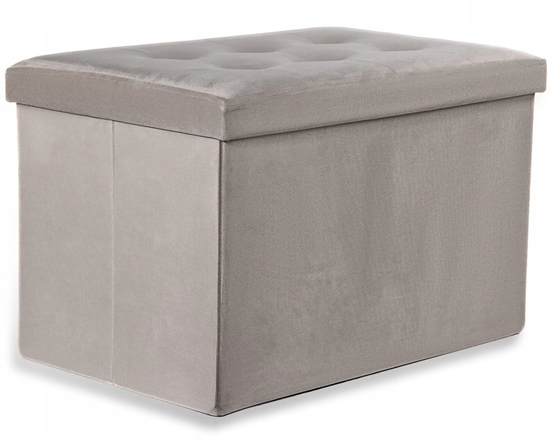 Picture of Leobert Pufa skadana XL z guzikami - 60x38x38cm aksamit be