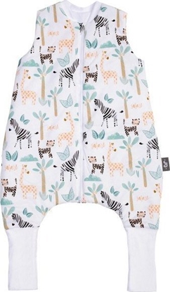 Picture of PULP BAMBOO piworek do spania dla dziecka ze skarpetkami 2 TOG- KOLOROWE SAFARI- od 2l do 4l