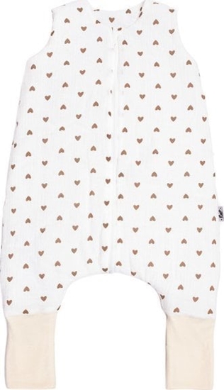 Picture of PULP BAMBOO piworek Mulinowy letni z nogawkami- Serduszka 0,5 TOG od 1 roku do 2,5lat