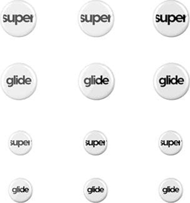 Attēls no Pulsar Superglide Glass Skates Dots Universal 6mm+9mm Baltas (Balti) Pakaitiniai Pel Feet